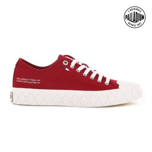 Baskets Palladium Palla Ace Tela Low Tops Femme Rouge | FR XQW241H